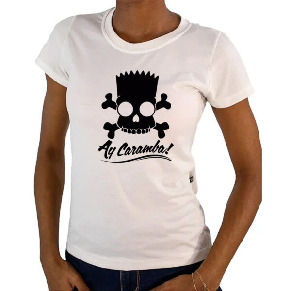 Camiseta Baby Look Bart Pirata - Ay Caramba - Imagem 4