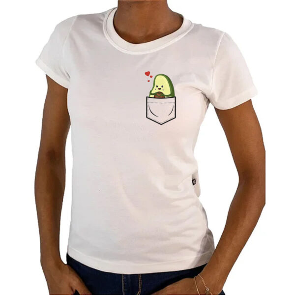 Camiseta Baby Look Abacate no bolso - Imagem 4