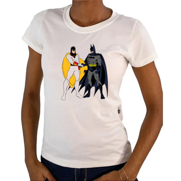 Camiseta Baby Look Batman encontra Space Ghost - Imagem 4