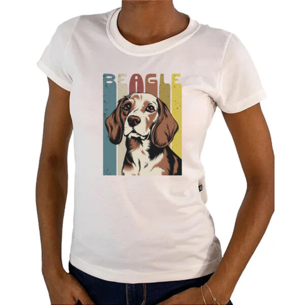 Camiseta Baby Look Beagle retro vintage - Imagem 4