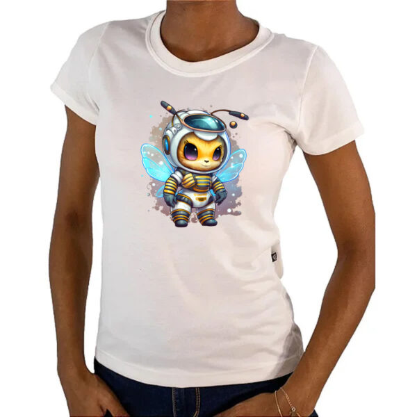 Camiseta Baby Look Abelha astronauta - Imagem 4