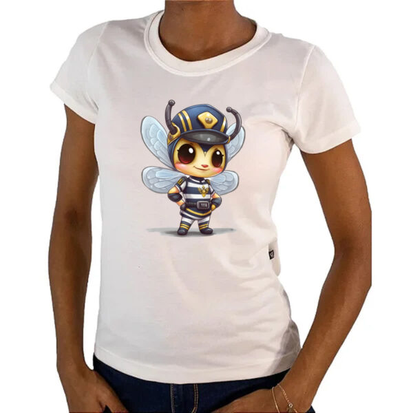 Camiseta Baby Look Abelha policial - Imagem 4