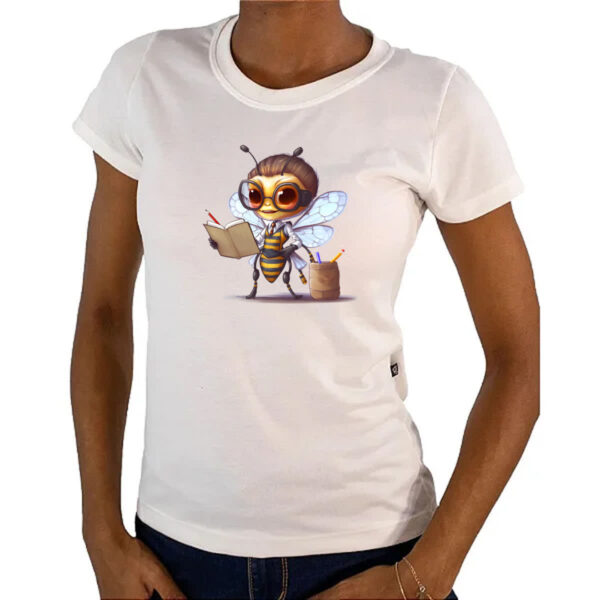 Camiseta Baby Look Abelha professora - Imagem 4