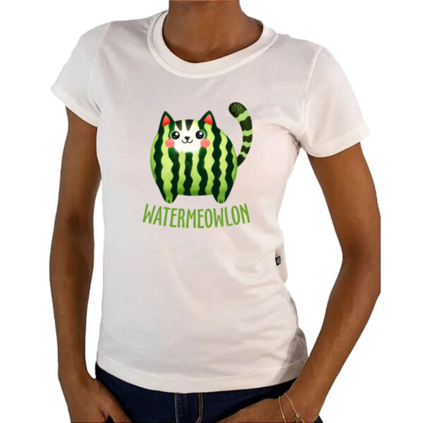Camiseta Baby Look Watermeowlon - Imagem 4