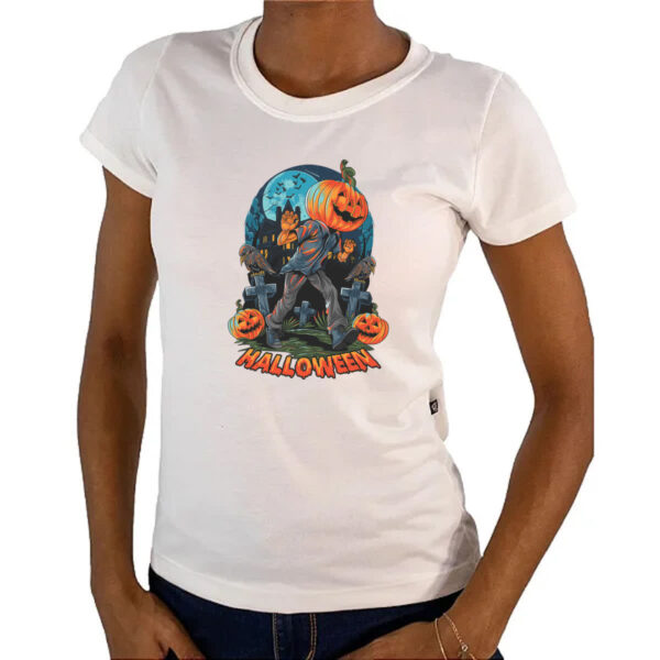 Camiseta Baby Look Halloween JackPot Cemiterio - Imagem 4