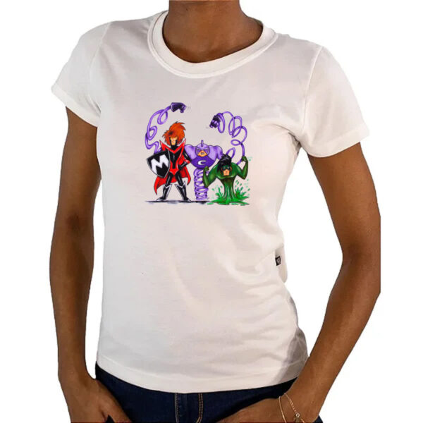 Camiseta Baby Look Hanna Barbera Os Impossiveis pintura a guache - Imagem 4