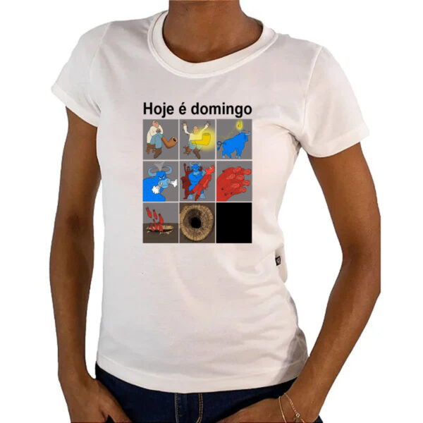Camiseta Baby Look Hoje e domingo pe de cachimbo - Imagem 4