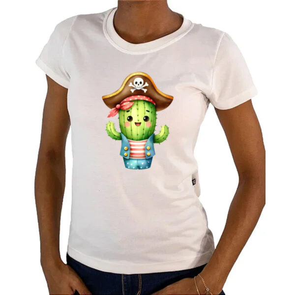 Camiseta Baby Look Cacto pirata - Imagem 4