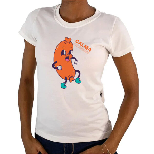 Camiseta Baby Look Calma calabreso - Imagem 4