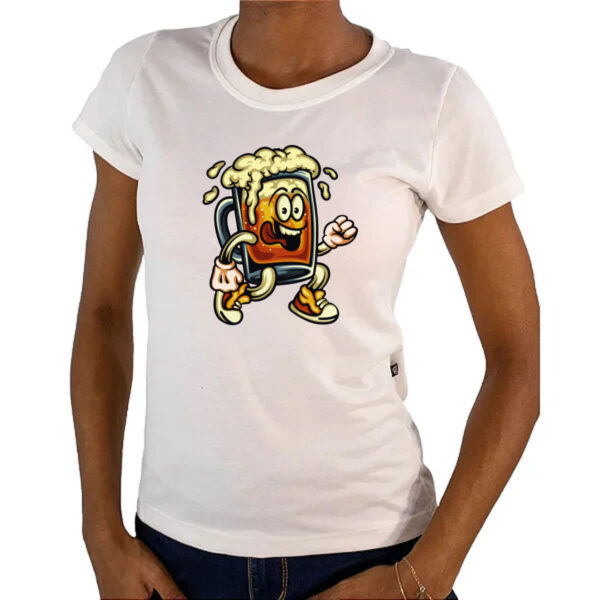 Camiseta Baby Look Caneca louca de chop - Imagem 4