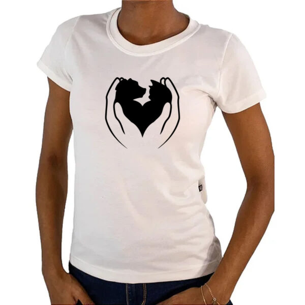 Camiseta Baby Look Adocao Pet carinho - Imagem 4