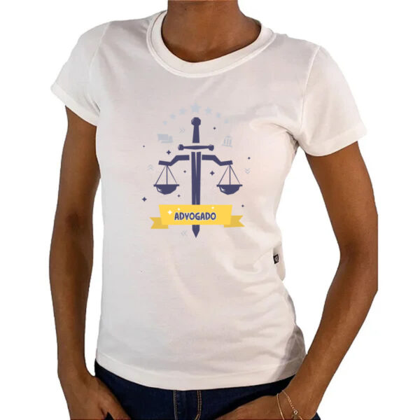 Camiseta Baby Look Advogado balanca e espada - Imagem 4
