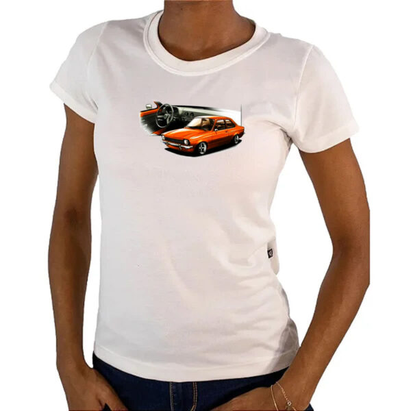 Camiseta Baby Look Chevette primeira geracao Vermelho - Imagem 4