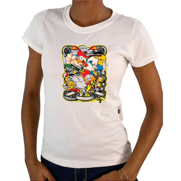 Camiseta Baby Look Chicken turbo - Imagem 4