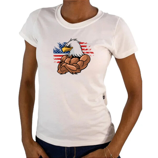Camiseta Baby Look Aguia Americana maromba - Imagem 4
