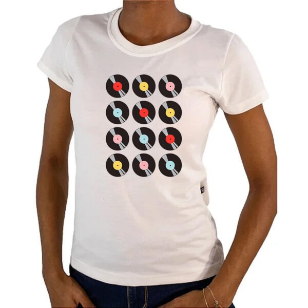 Camiseta Baby Look Disco de vinil nostalgia - Imagem 4