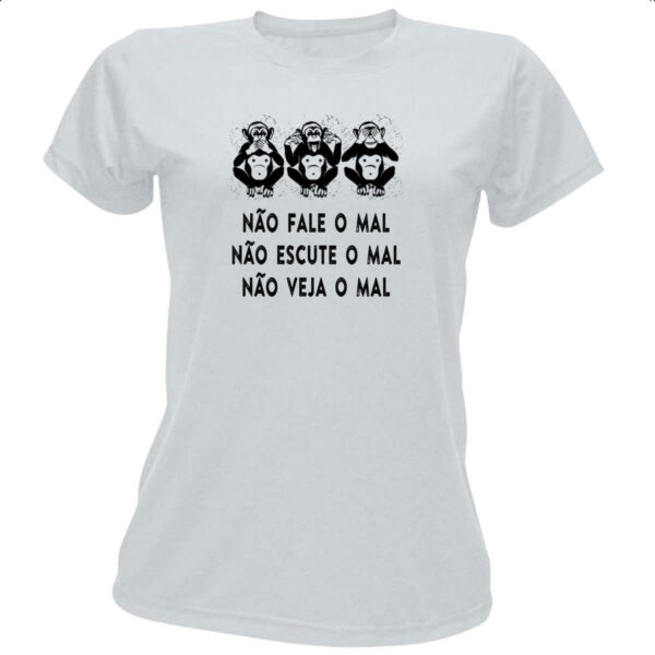 Camiseta Baby Look 3 macacos sabios