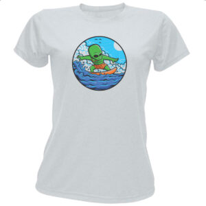 Camiseta Baby Look Alien Surfista