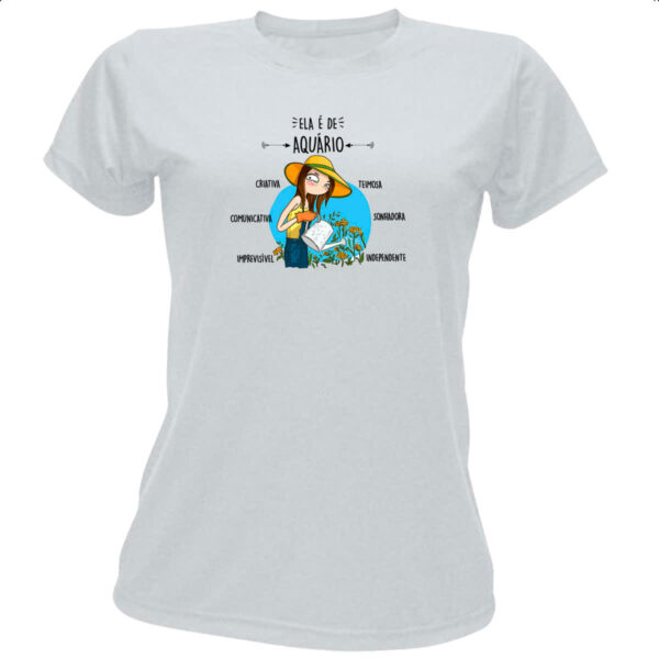 Camiseta Baby Look Ela e de Aquario