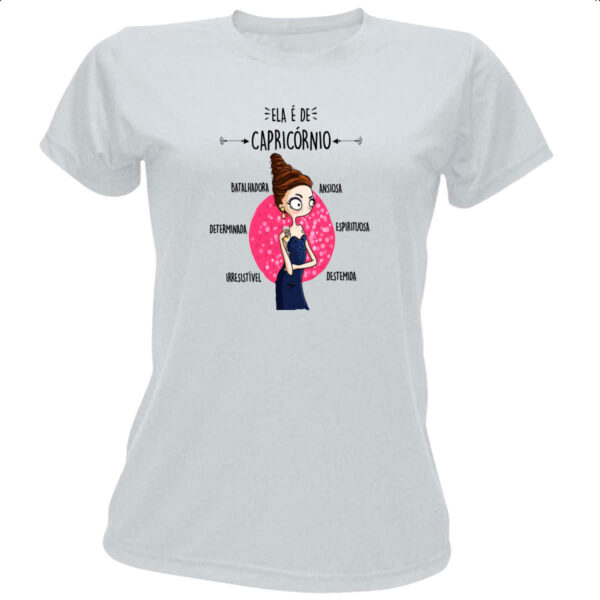 Camiseta Baby Look Ela e de Capricornio