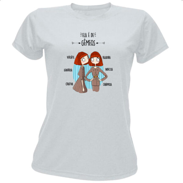 Camiseta Baby Look Ela e de Gemeos