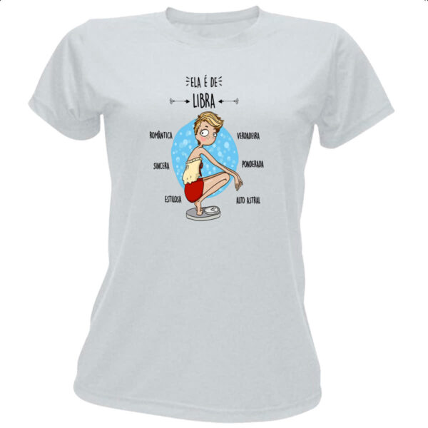 Camiseta Baby Look Ela e de Libra