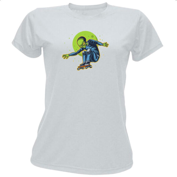 Camiseta Baby Look Alien skatista