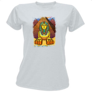 Camiseta Baby Look Esfinge Egito Cartoon