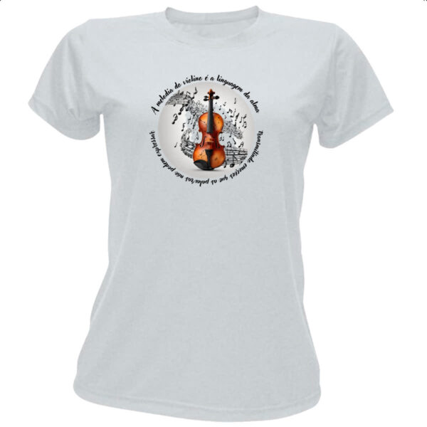 Camiseta Baby Look Alma do violino