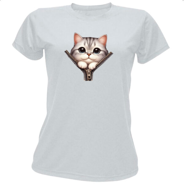Camiseta Baby Look American Shorthair no ziper