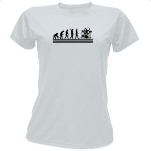 Camiseta Baby Look Evolucao baterista