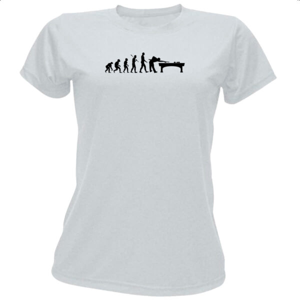 Camiseta Baby Look Evolucao bilhar