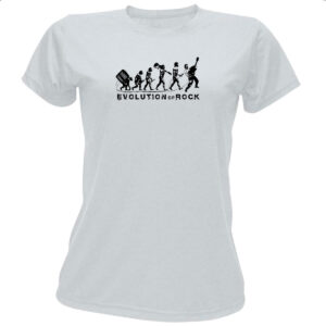 Camiseta Baby Look Evolucao do Rock
