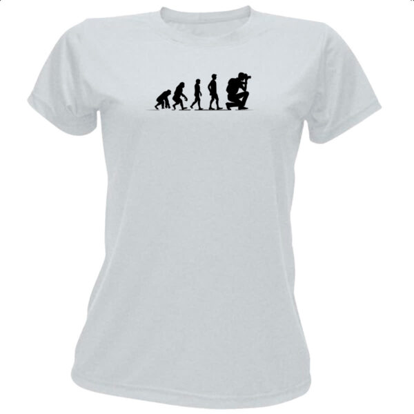 Camiseta Baby Look Evolucao fotogrago