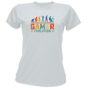 Camiseta Baby Look Evolucao gamer