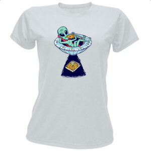Camiseta Baby Look ET roubando pizza