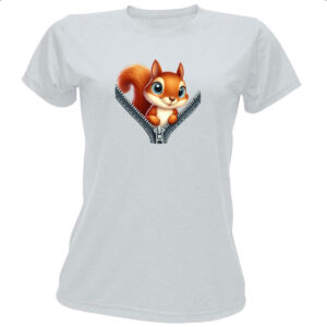 Camiseta Baby Look Esquilo no ziper