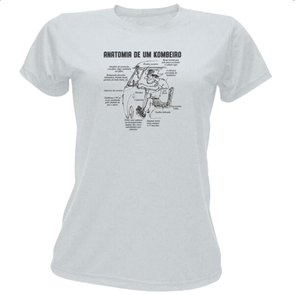Camiseta Baby Look Anatomia de um kombeiro