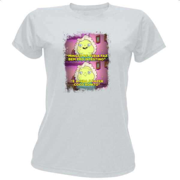 Camiseta Baby Look Juju mingau de aveia