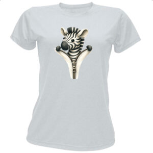 Camiseta Baby Look Zebra no ziper
