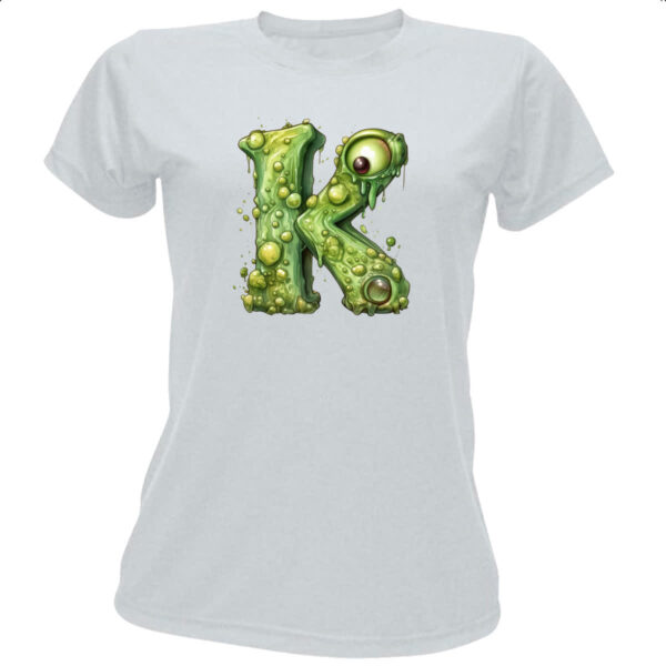 Camiseta Baby Look Zumbi Alfabeto Letra K