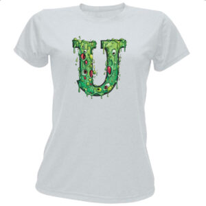 Camiseta Baby Look Zumbi Alfabeto Letra U