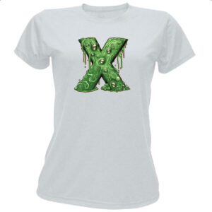 Camiseta Baby Look Zumbi Alfabeto Letra X