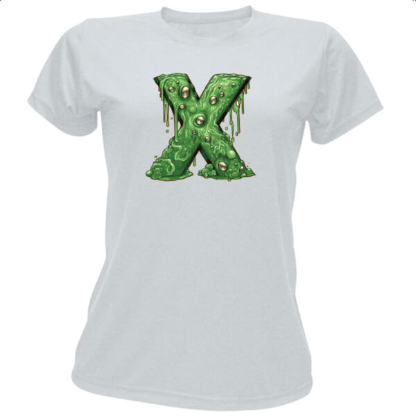 Camiseta Baby Look Zumbi Alfabeto Letra X