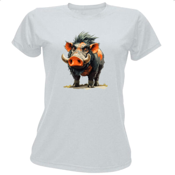 Camiseta Baby Look Zumbi Javali