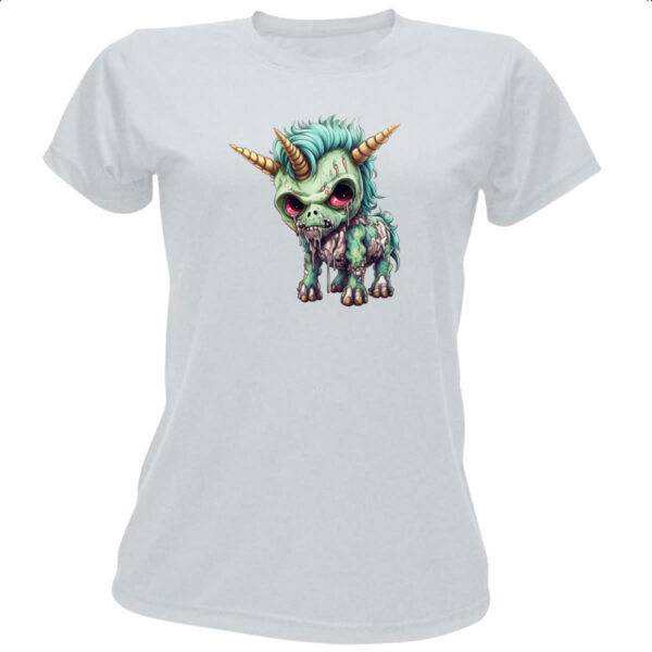Camiseta Baby Look Zumbi Unicornio