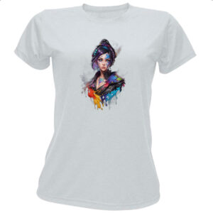 Camiseta Baby Look Fantasy Girl Spash Color