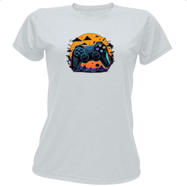 Camiseta Baby Look XBox Controle Sunset