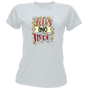 Camiseta Baby Look Feliz ano novo