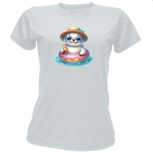 Camiseta Baby Look Foca na boia